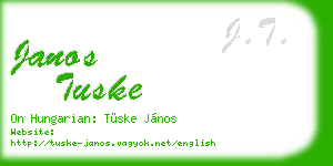 janos tuske business card